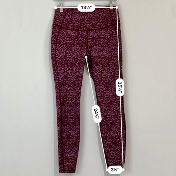 All in Motion Women's Athletic Legging Maroon Print Size Small EUC - Picture 5 of 7